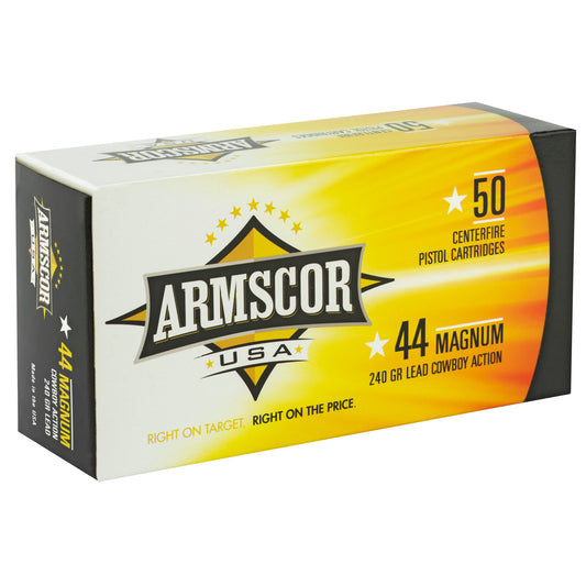 Armscor 44 Magnum Semi Wadcutter Ammunition - 240 Grain, 50 Rounds per Box
