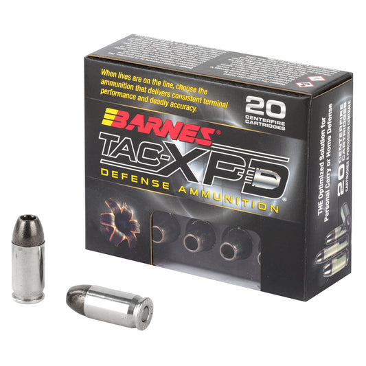 Barnes TAC-XPD .380 ACP 80-Grain Hollow Point Ammunition * 20 Rounds per Box, 200 Rounds per Case