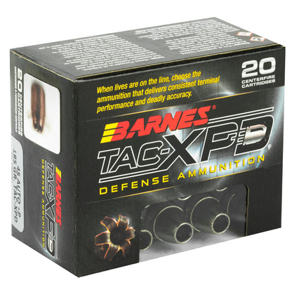 Barnes TAC-XPD .45 ACP 185-Grain Hollow Point Ammunition * Pack of 20 Rounds