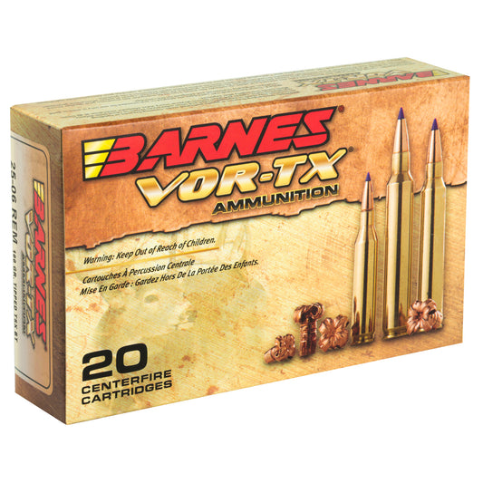 Barnes VOR-TX 25-06 Remington Tipped Triple Shock X 100 Grain Ammunition (20 Rounds)
