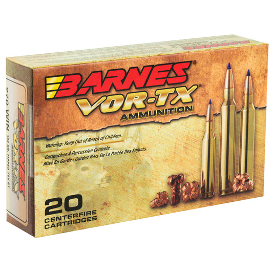Barnes VOR-TX 270 Winchester 130 Grain Tipped Triple Shock X Ammunition