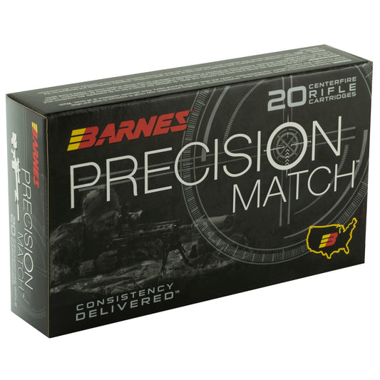 Barnes Precision Match 300 Winchester Magnum 220 Grain Open Tip Match Ammunition (20 Rounds per Box)