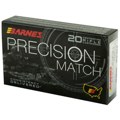 Barnes Precision Match 300 Winchester Magnum 220 Grain Open Tip Match Ammunition (20 Rounds per Box)