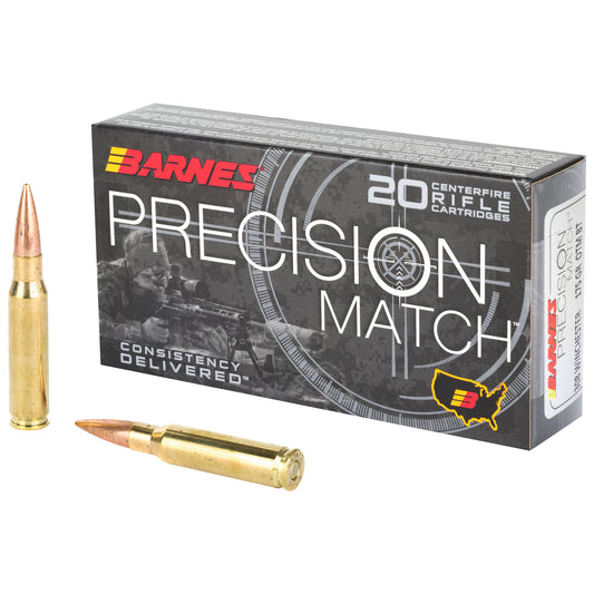 Barnes Precision Match .308 Winchester 175 Grain Open Tip Match Ammunition - 20 Rounds per Box
