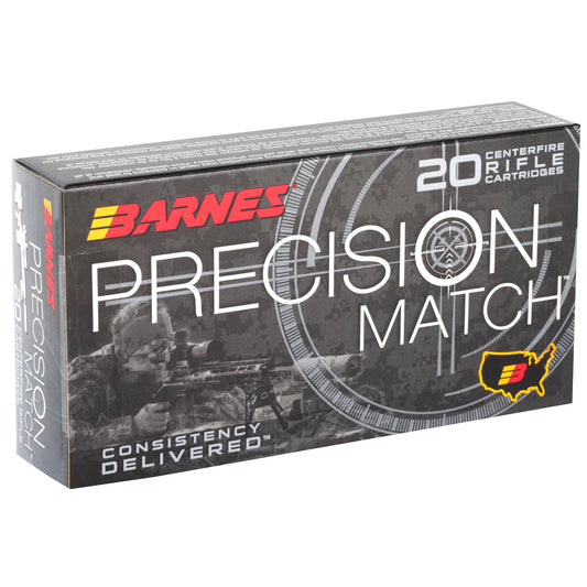 Barnes Precision Match .308 Winchester 175 Grain Open Tip Match Ammunition - 20 Rounds per Box
