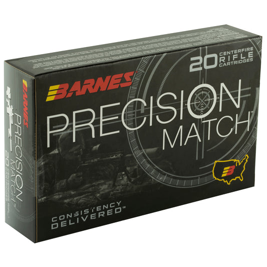Barnes Precision Match 338 Lapua Mag 300-Grain Open Tip Match Ammunition - 20 Rounds
