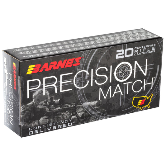 Barnes Precision Match 5.56 NATO 69 Grain Open Tip Match Ammunition - 20 Rounds