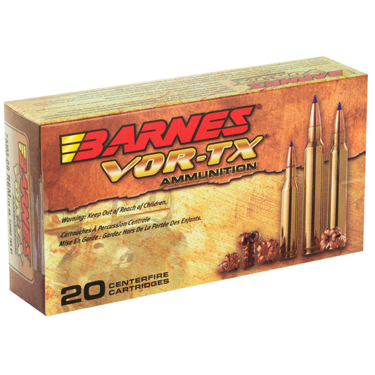 Barnes VOR-TX 7mm-08 Remington Tipped Triple Shock X Ammunition, 120 Grain - 20 Rounds