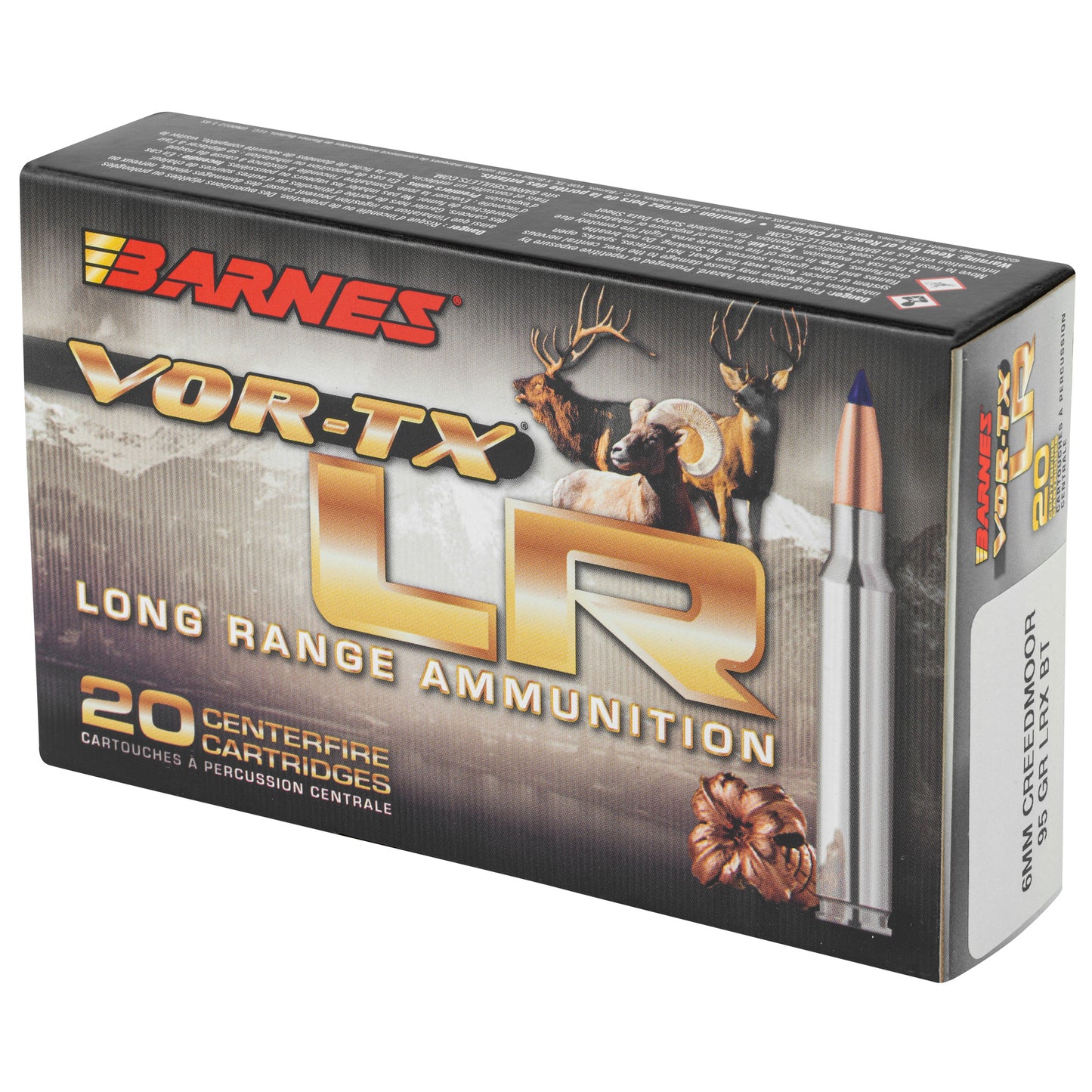 Barnes VOR-TX Long Range 6mm Creedmoor 95 Grain LRX Ammunition - Precision Hunting Load