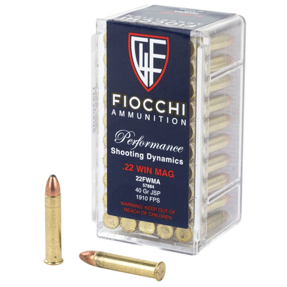 Fiocchi Ammunition 22WMR 40 Grain Jacketed Soft Point * Ideal for Small Game Hunting and Rimfire Shooting