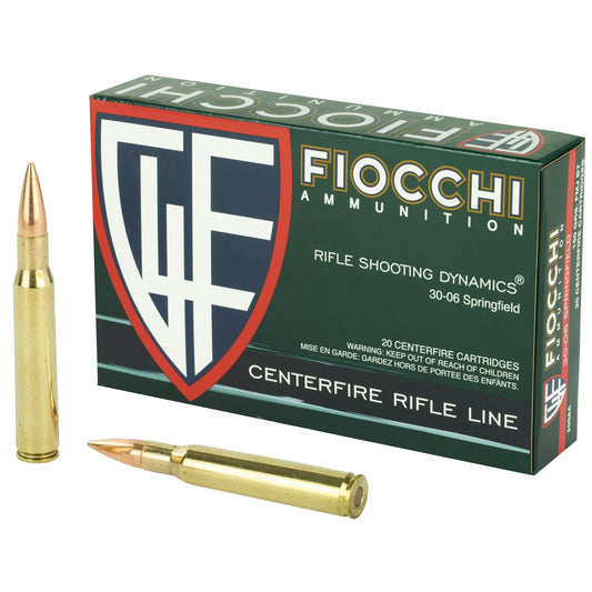 Fiocchi Ammunition 30-06 Springfield 150 Grain FMJ Boat Tail - Reliable Rifle Ammo