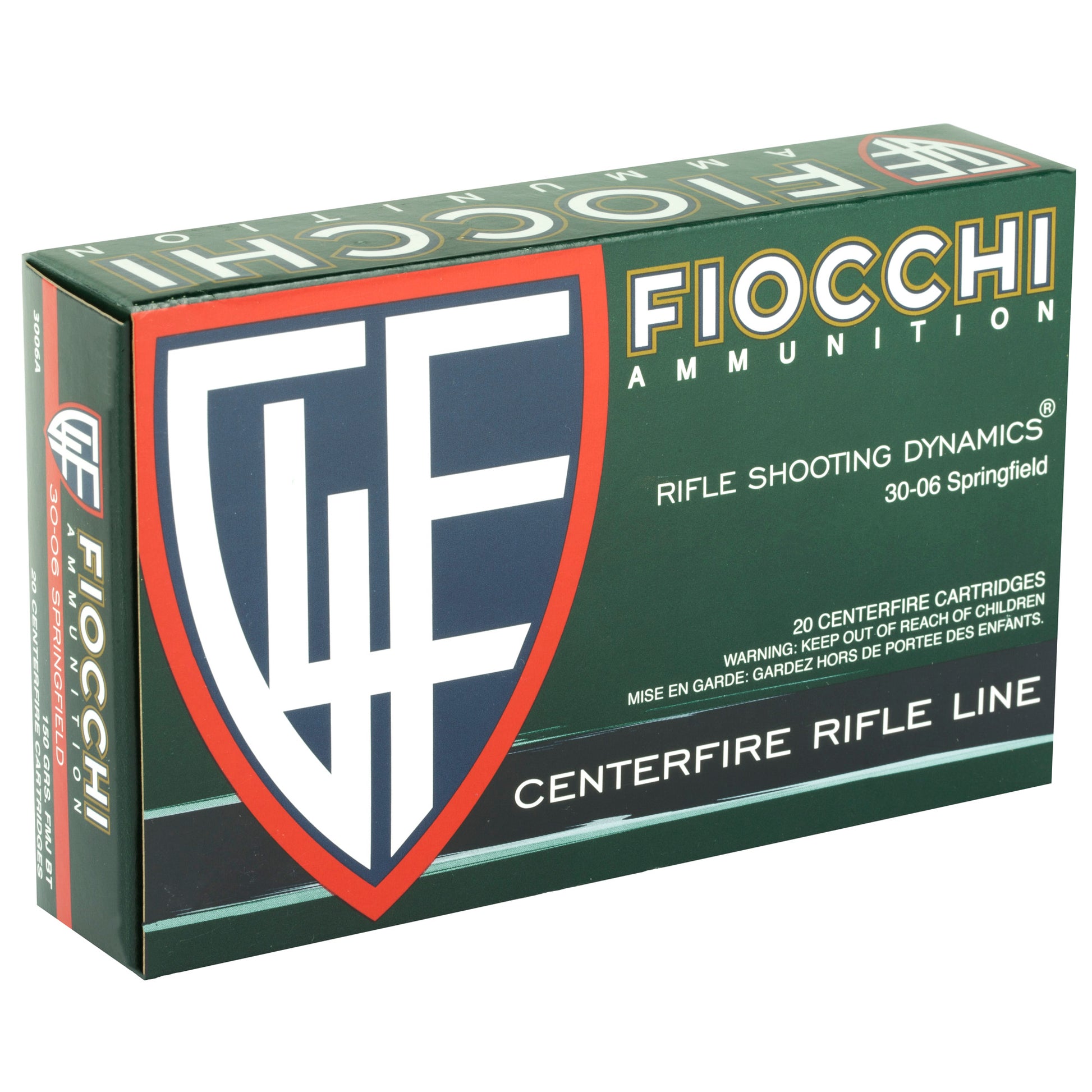 Fiocchi Ammunition 30-06 Springfield 150 Grain FMJ Boat Tail - Reliable Rifle Ammo