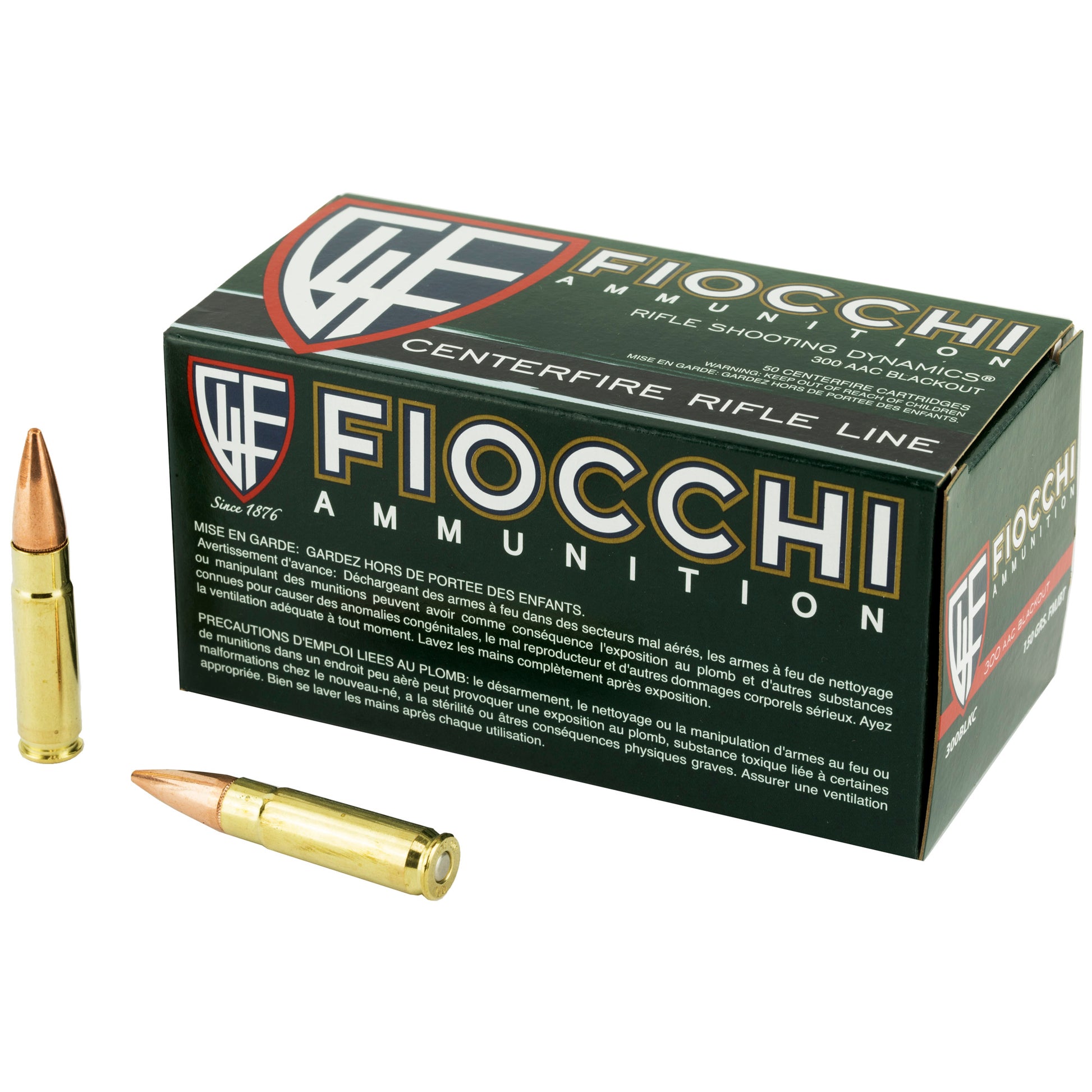 Fiocchi Ammunition 300BLK 150 Grain Full Metal Jacket Boat Tail * Reliable Rifle Ammo for Range and Competition