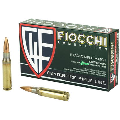 Fiocchi Ammunition 308 Winchester 175-Grain Boat Tail Hollow Point * Precision Rifle Rounds