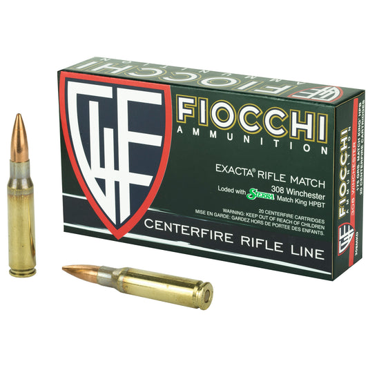 Fiocchi Ammunition 308 Winchester 175-Grain Boat Tail Hollow Point * Precision Rifle Rounds