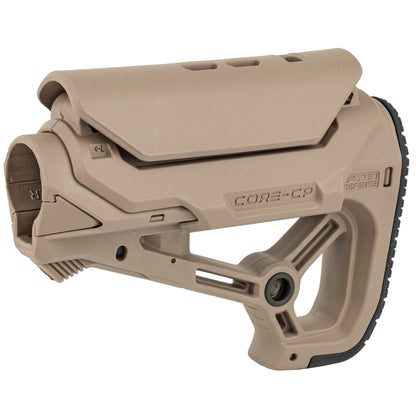 F.A.B. Defense GL-Core Compact Stock with Cheek Rest for AR-15/M4 - Flat Dark Earth
