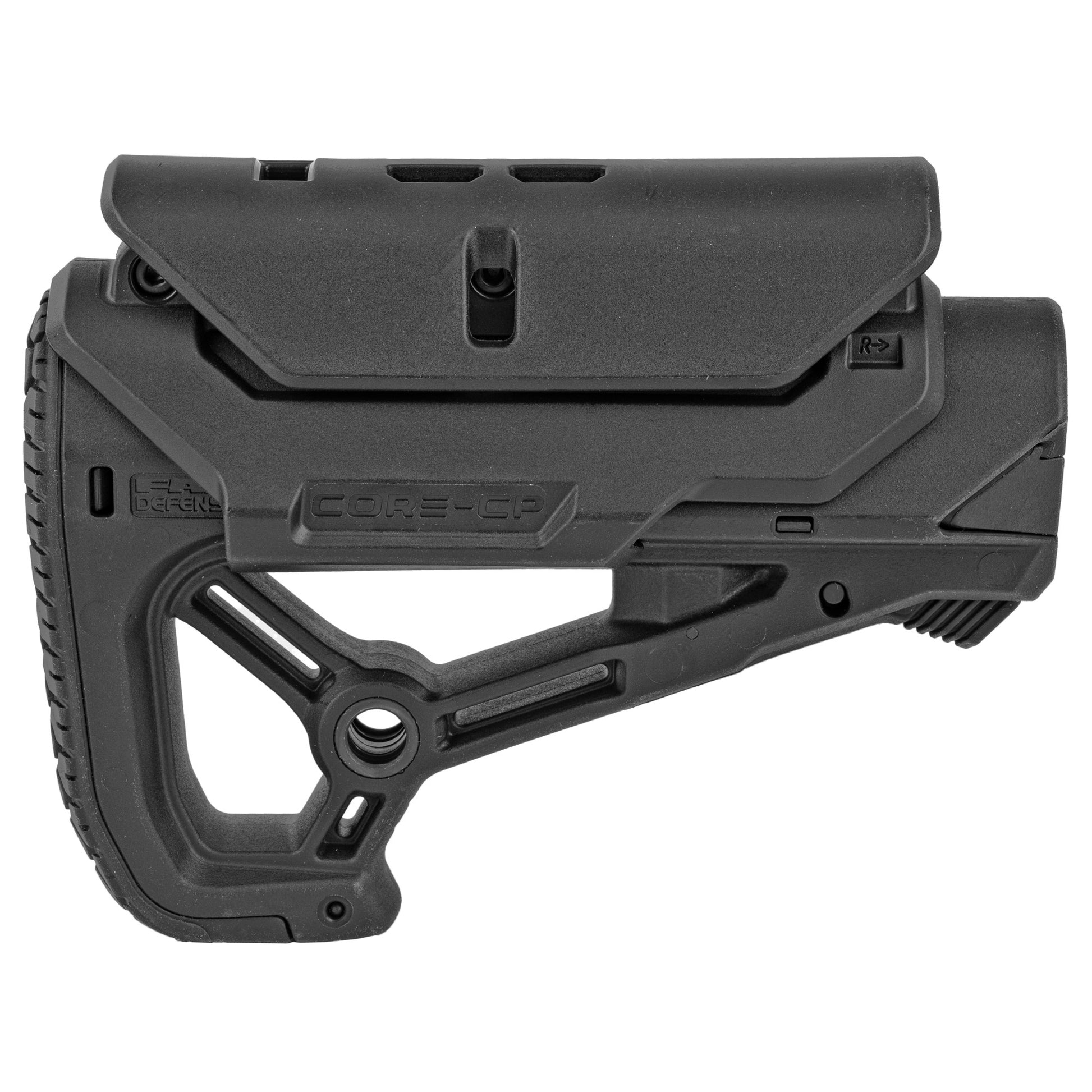 F.A.B. Defense GL-Core Compact Stock with Adjustable Cheek Rest for AR-15/M4 - Black