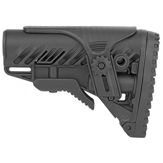 F.A.B. Defense GLR-16CP AR-15 Tactical Stock with Adjustable Cheek Rest and Water-Resistant Battery Compartment