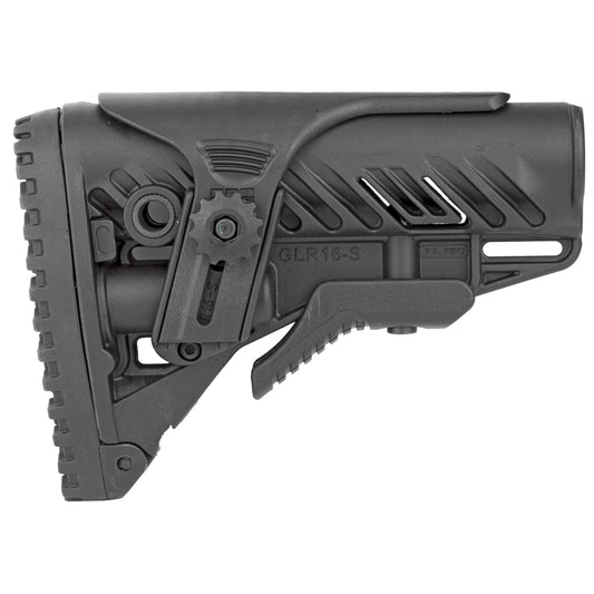 F.A.B. Defense GLR-16CP AR-15 Tactical Stock with Adjustable Cheek Rest and Water-Resistant Battery Compartment