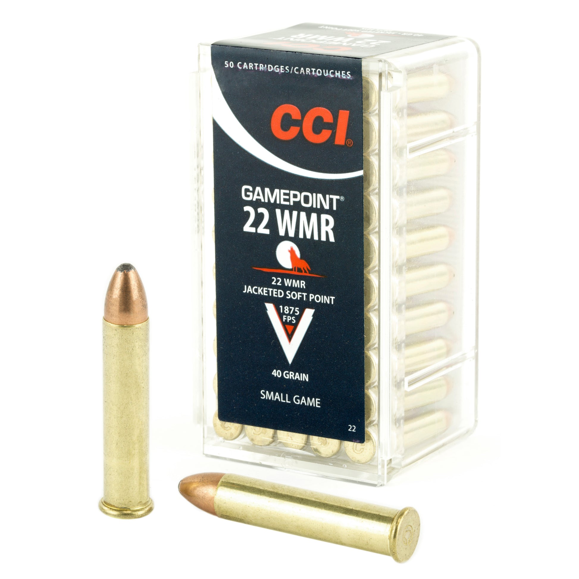 CCI Ammunition .22 WMR Hunting Soft Point Ammo - 40 Grain, 50 Rounds
