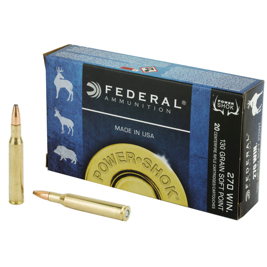 Federal PowerShok .270 Winchester 130-Grain Soft Point Rifle Ammunition (20 Rounds)
