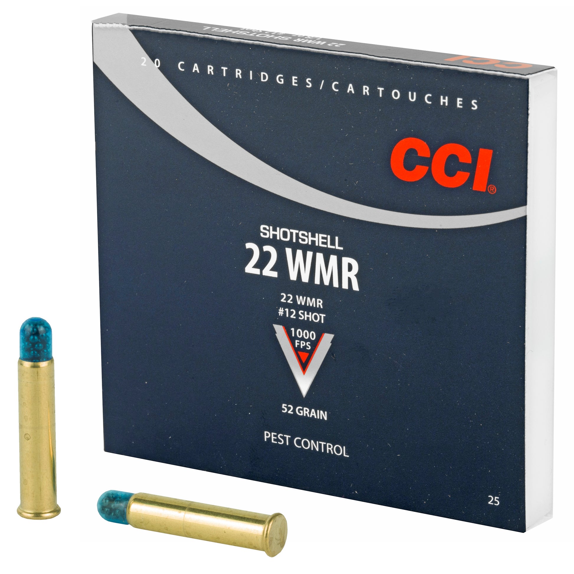 CCI Ammunition 22 WMR Shotshell * 52 Grain, 20 Rounds per Box, Ideal for Pest Control and Plinking
