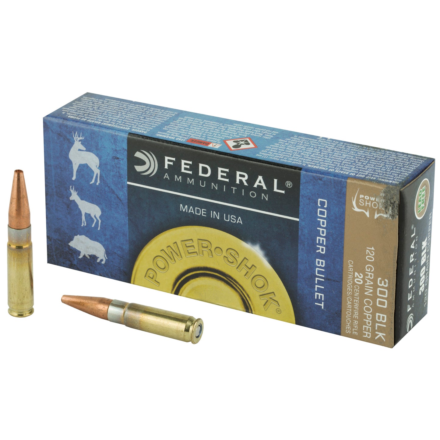 Federal PowerShok 300 Blackout 120-Grain Soft Point Ammunition - Box of 20 Rounds