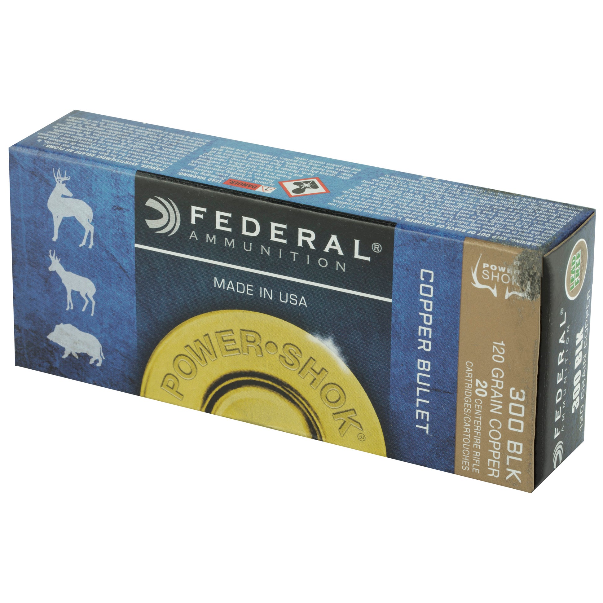Federal PowerShok 300 Blackout 120-Grain Soft Point Ammunition - Box of 20 Rounds