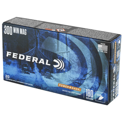 Federal PowerShok 300 Winchester Magnum 180-Grain Soft Point Ammunition * 20 Rounds