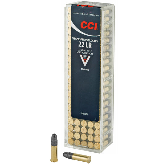 CCI Ammunition 22LR Standard Velocity Lead Round Nose * 40 Grain, 100 Rounds per Box