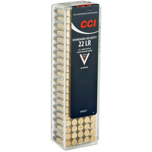 CCI Ammunition 22LR Standard Velocity Lead Round Nose * 40 Grain, 100 Rounds per Box