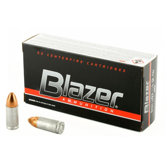 Blazer Ammunition 9mm 115 Grain Full Metal Jacket * Reliable Practice and Range Ammo