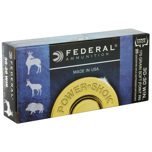 Federal PowerShok .30-30 Winchester 170-Grain Jacketed Soft Point Bullets - 20 Count Box
