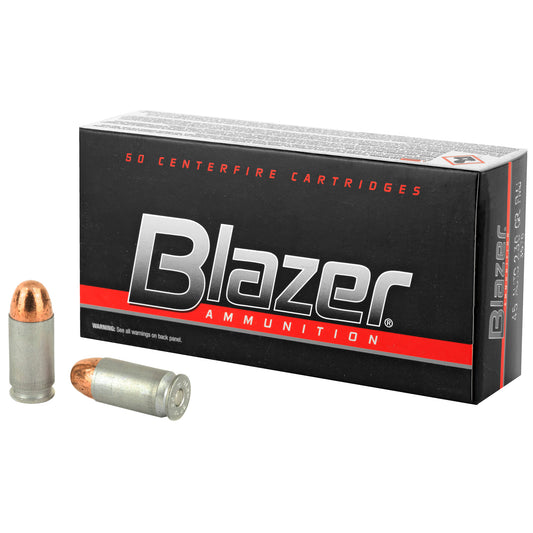 Blazer Ammunition 45 ACP 230-Grain Full Metal Jacket - 50 Rounds per Box, 1000 Rounds per Case