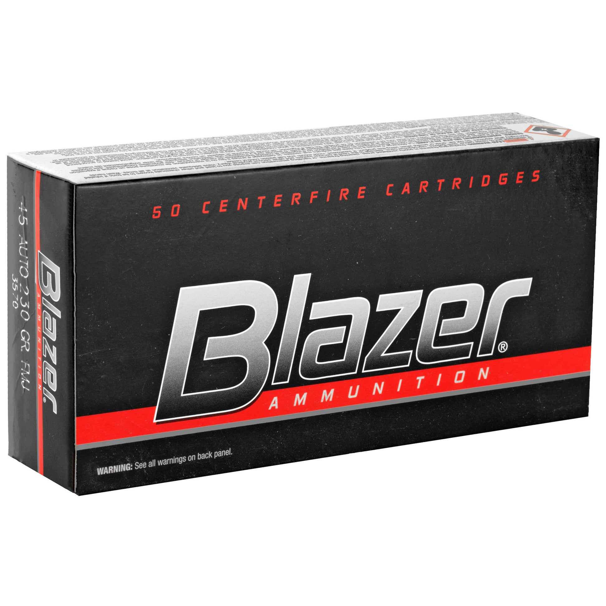 Blazer Ammunition 45 ACP 230-Grain Full Metal Jacket - 50 Rounds per Box, 1000 Rounds per Case