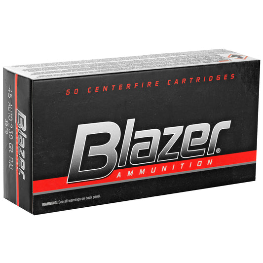 Blazer Ammunition 45 ACP 230-Grain Full Metal Jacket - 50 Rounds per Box, 1000 Rounds per Case