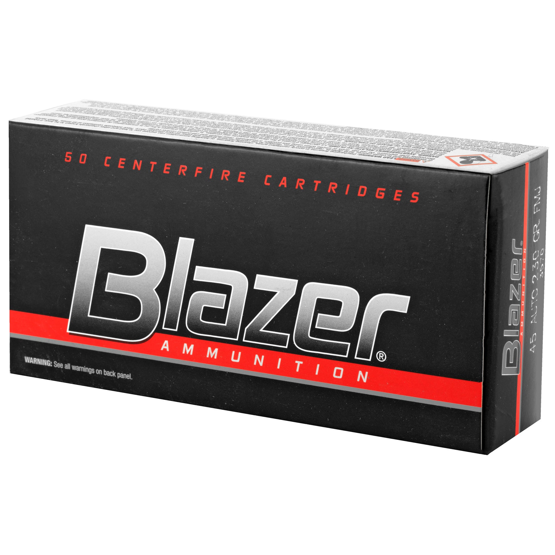 Blazer Ammunition 45 ACP 230-Grain Full Metal Jacket - 50 Rounds per Box, 1000 Rounds per Case