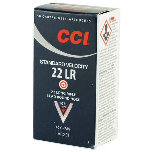 CCI Ammunition 22LR Standard Velocity Lead Round Nose - 50 Rounds