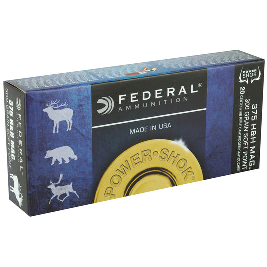 Federal PowerShok .375 H&H 300-Grain Soft Point Rifle Ammunition * Reliable Hunting Performance