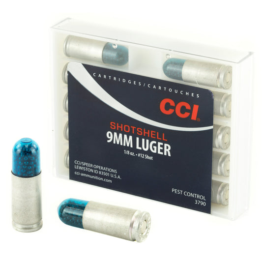 CCI Ammunition 9mm #12 Shotshell * 53 Grain, 10 Rounds per Box