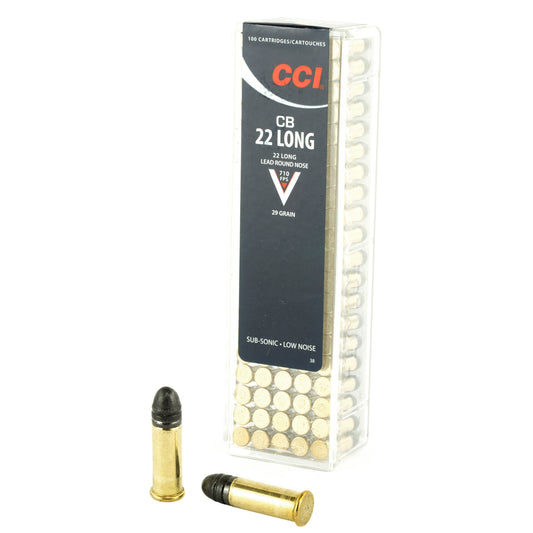CCI Ammunition 22 CB Long Lead Round Nose Ammunition * 29 Grain, 100 Rounds Per Box