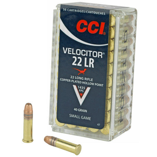CCI Ammunition Velocitor 22LR 40 Grain Hollow Point * Reliable Small Game Hunting and Target Shooting Ammo