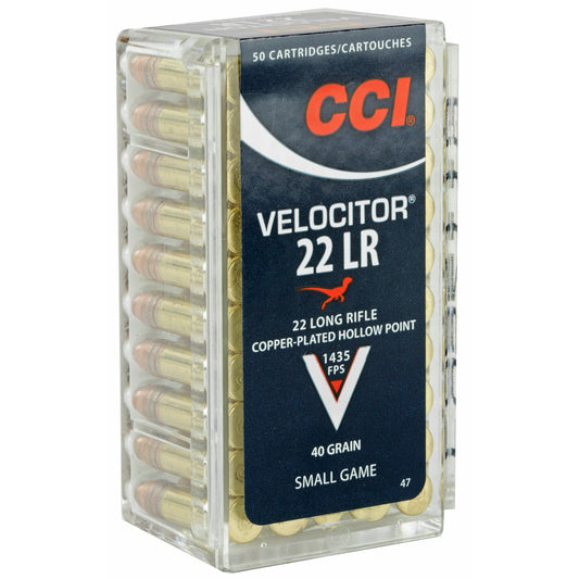 CCI Ammunition Velocitor 22LR 40 Grain Hollow Point * Reliable Small Game Hunting and Target Shooting Ammo