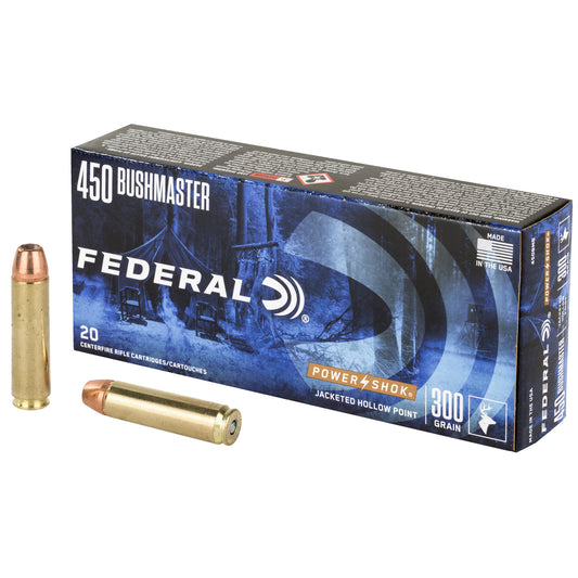 Federal PowerShok 450 Bushmaster Hollow Point Hunting Bullets * 300 Grain, Box of 20