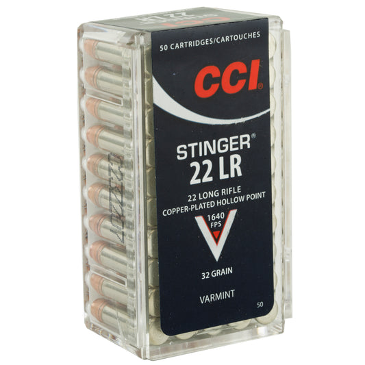 CCI Ammunition Stinger 22 LR Hollow Point 32 Grain * Pack of 50