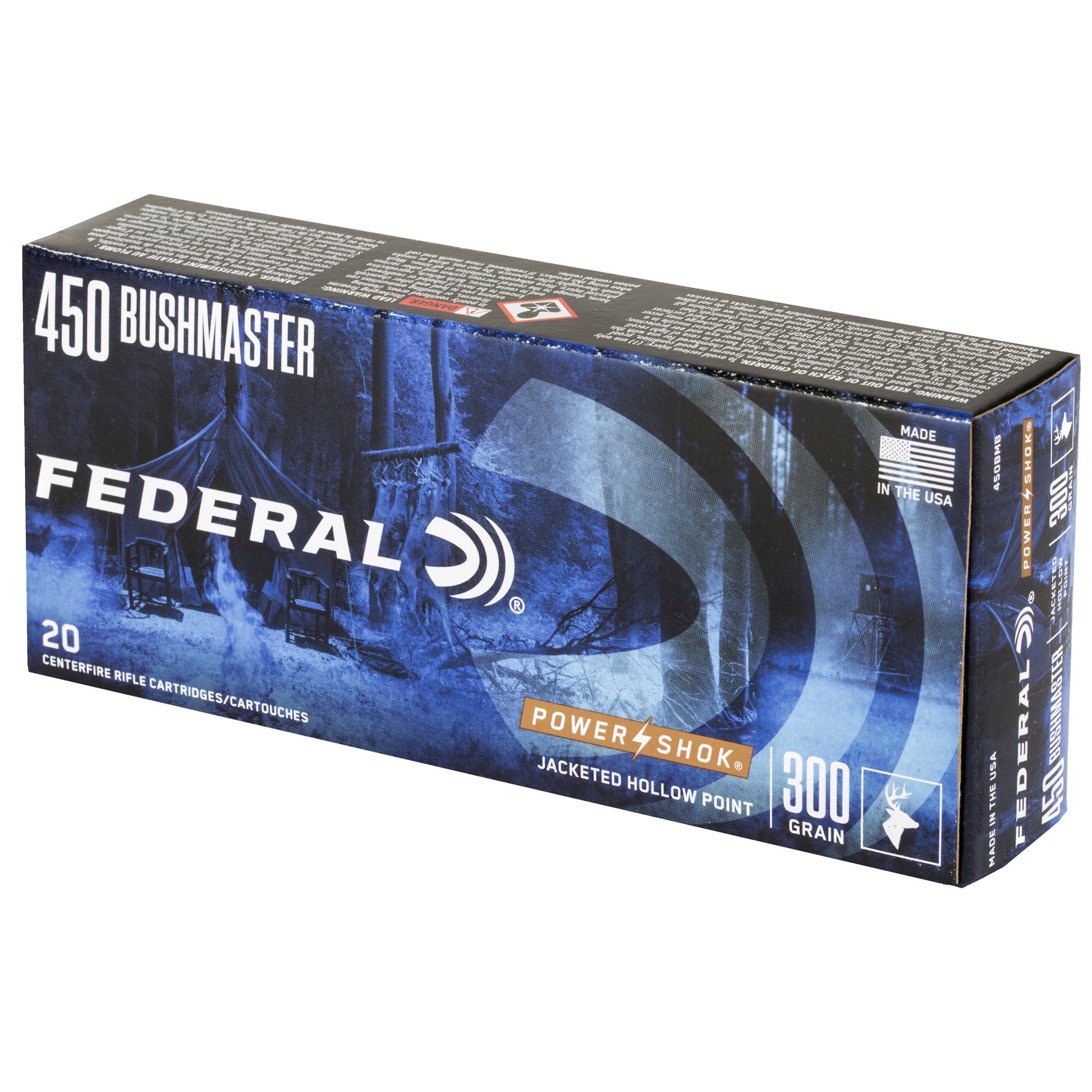 Federal PowerShok 450 Bushmaster Hollow Point Hunting Bullets * 300 Grain, Box of 20