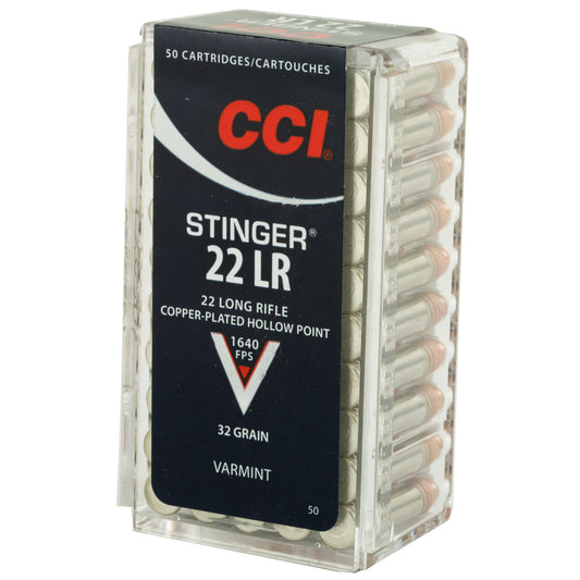 CCI Ammunition Stinger 22 LR Hollow Point 32 Grain * Pack of 50