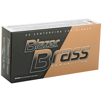 Blazer Ammunition Blazer Brass 9mm Luger 115 Grain FMJ * Reliable Full Metal Jacket Ammo, 50/Box