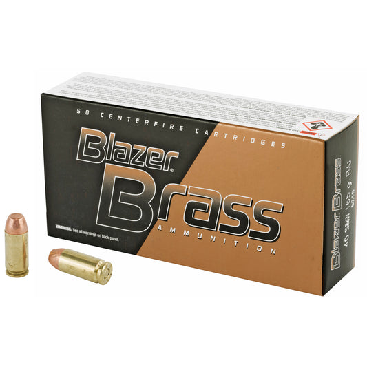 Blazer Ammunition Blazer Brass 40 S&W 165-Grain Full Metal Jacket, 50-Round Box