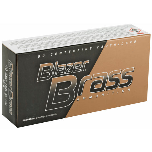 Blazer Ammunition Blazer Brass 40 S&W 165-Grain Full Metal Jacket, 50-Round Box